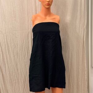 Free People Black Strapless linen Dress